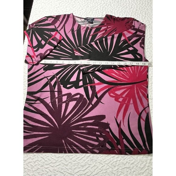 SML Sport Misses Multi-colored Top Shirt 3/4 Sleeve Size P/L (Petite) - Picture 1 of 3